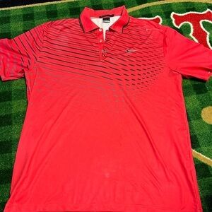 Rare Nike Golf Tiger Woods Collection Polo Red Black 483627-607 L